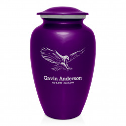 Eagle Cremation Urn - Purple Luster