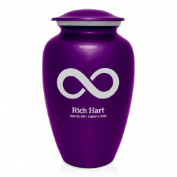 Infinity Cremation Urn - Purple Luster