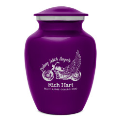 Riding with Angels Motorcycle Sharing Urn - Purple Luster