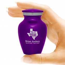 Don't Mess with Texas Keepsake Urn - Purple Luster