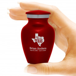 Don't Mess with Texas Keepsake Urn - Ruby Red