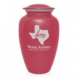 Texas Home Cremation Urn - Rose Pink
