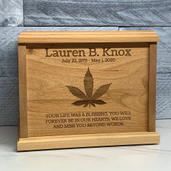 Customer Gallery - Marijuana Cremation Urn - Signature Alder
