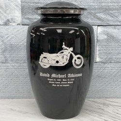 Customer Gallery - Motorcycle Cremation Urn - Jet Black