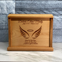 Customer Gallery - Angel Wings Cremation Urn - Signature Alder