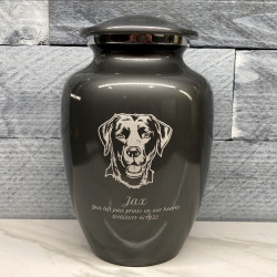 Customer Gallery - Large Black Lab Dog Cremation Urn - Gunmetal Gray